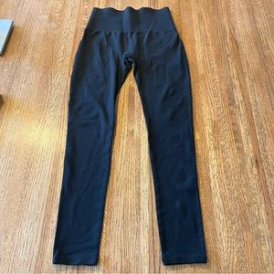 Spanx Shaping Leggings Women's Small Black Stretch EUC